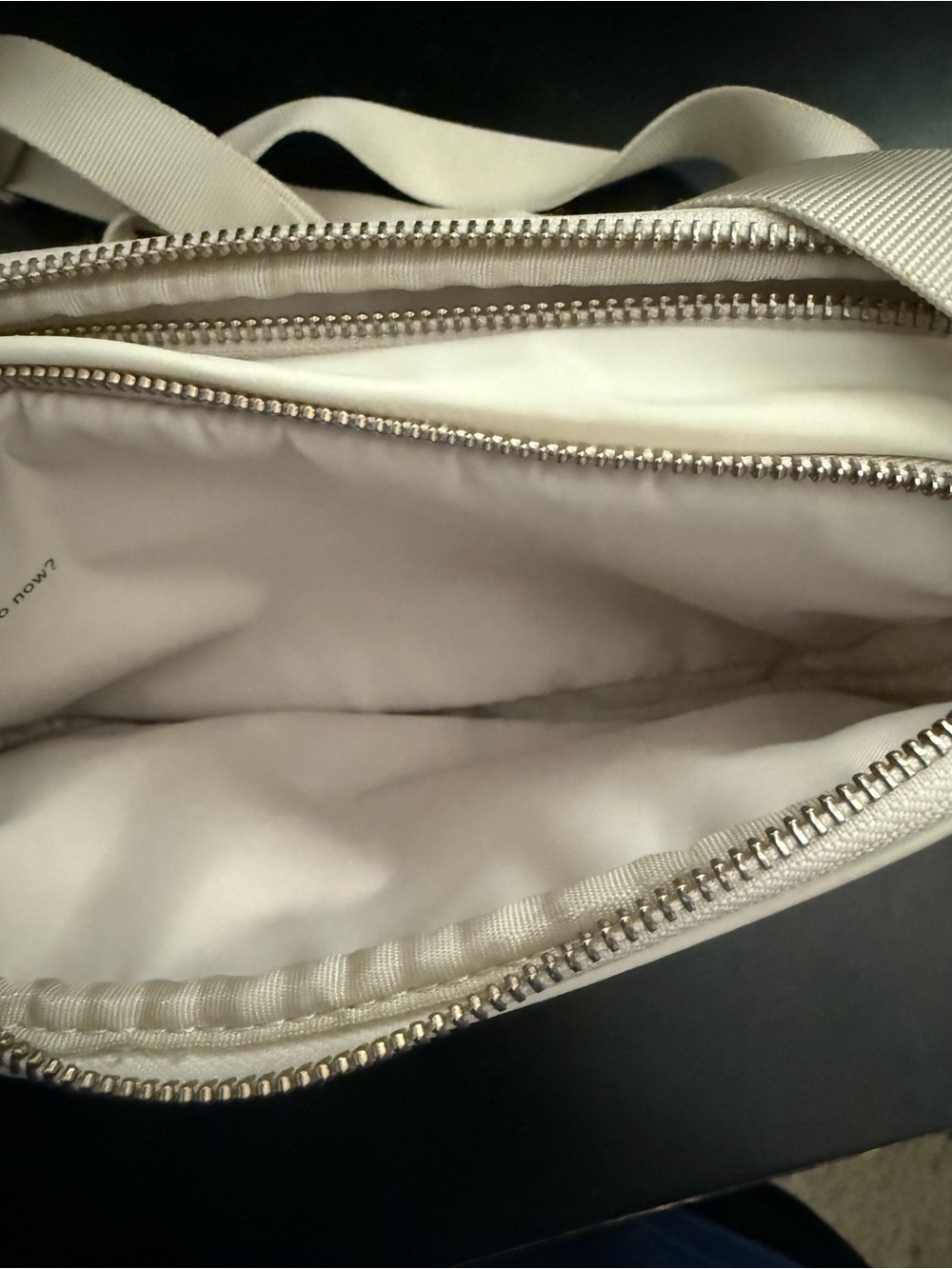 lululemon athletica Small Cream Crossbody Bag with Silver Hardware - Picture 2 of 7